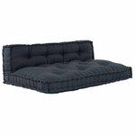 vidaXL Coussin de canapé sur palette 2 Pièces Anthracite tissu