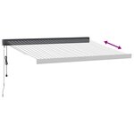 vidaXL Auvent rétractable anthracite et blanc 3 5x2 5m tissu/aluminium