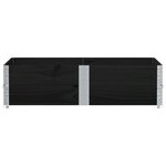 vidaXL Jardinière noir 150x100 cm bois massif de pin