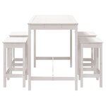 vidaXL Ensemble de bar de jardin 5 Pièces blanc bois massif de pin