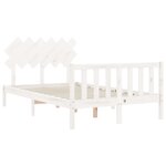 vidaXL Cadre de lit sans matelas blanc 120x200 cm bois de pin massif