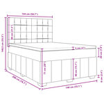 vidaXL Sommier à lattes de lit avec matelas Noir 140x200 cm Tissu