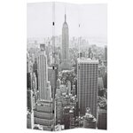 vidaXL Cloison de séparation pliable 120x170 cm New York Noir et blanc