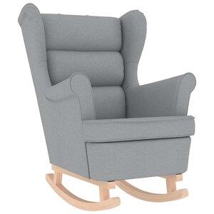 vidaXL Chaise à bascule gris clair 74x90x102 cm tissu