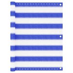 vidaXL Écran de balcon Bleu et blanc 75x500 cm PEHD