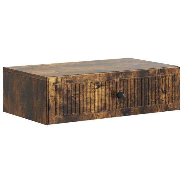 vidaXL Table d'appoint murale Chêne fumé 59 x 34 5 x 17 cm