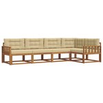 vidaXL Ensemble de canapés d'extérieur 5 pc Naturel et Beige