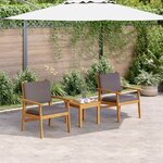 vidaXL Chaise de jardin avec coussin 2 Pièces Marron Bois d'acacia massif