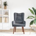 vidaXL fauteuil Gris foncé 63 x 67 x 94 cm Velours