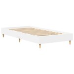 vidaXL Cadre de lit sans matelas blanc 90x200 cm bois d'ingénierie