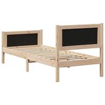 vidaXL Cadre de lit avec tête de lit marron et gris foncé 80 x 200 cm