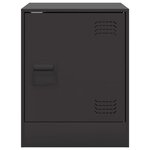 vidaXL Table de chevet noir 34 5x39x44 cm acier