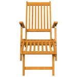vidaXL Chaise longue d'extérieur repose-pieds lot de 2 Acacia solide