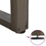 vidaXL Pieds de table à manger en forme de V  3 pièces  acier naturel  100 x (72-73 3) cm