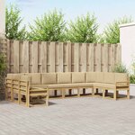 vidaXL Ensemble de canapés d'extérieur 10 Pièces Blanc et Beige