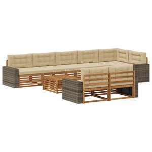 vidaXL Ensemble de canapés d'extérieur 9 pc