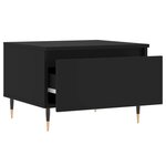vidaXL Table basse noir 50x46x35 cm bois d'ingénierie