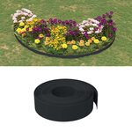 vidaXL Bordures de jardin 4 Pièces noir 10 m 15 cm polyéthylène