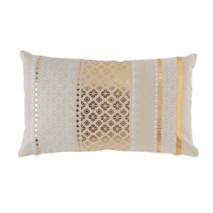 Coussin déhoussable 30x50 cm coton or gaya