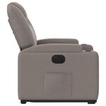 vidaXL Fauteuil inclinable électrique taupe tissu
