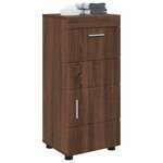 vidaXL Ensemble d'armoire de salle de bain TULUM Chêne brun