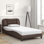 vidaXL Cadre de lit sans matelas marron 100x200 cm similicuir
