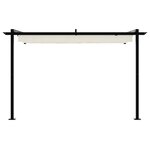 vidaXL Gazebo mural Crème 3 x 3 m Acier