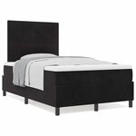 vidaXL Lit-sommier avec Matelas Noir 120x200 cm Velours