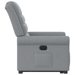 vidaXL Fauteuil inclinable électrique gris clair tissu