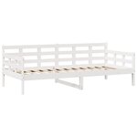 vidaXL Lit de jour et tiroirs sans matelas blanc 90x200 cm bois massif