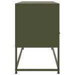 vidaXL Meuble TV vert olive 100 5x39x60 5 cm acier