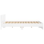 vidaXL Cadre de lit avec tête de lit blanc 180x200 cm