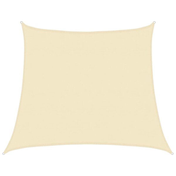 vidaXL Voile d'ombrage 160 g/m² Crème 4/5x4 m PEHD