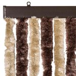 vidaXL Moustiquaire Beige et marron clair 56x200 cm Chenille