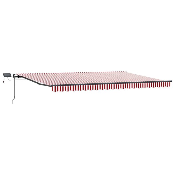 vidaXL Auvent Rétractable Rouge et blanc 500 ×300 cm tissu