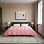 vidaXL Duvet d'hiver Matelassé Rose 200 x 220 cm Microfibre