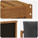 vidaXL Ensemble de canapés d'extérieur 6 pc Naturel et Anthracite