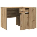 vidaXL Bureau d'angle 2 Pièces chêne artisanal 102 x 50 x 75 cm