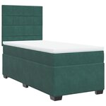 vidaXL Sommier à lattes de lit avec matelas Vert foncé 90x200 cm
