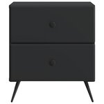 vidaXL Cabinet de chevet Noir 43 x 34 5 x 47 5 cm Bois d'ingénierie
