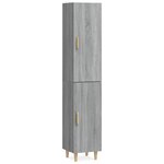 vidaXL Buffet haut Sonoma gris 34 5x34x180 cm Bois d'ingénierie