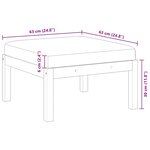 vidaXL Repose-pied de jardin avec coussin Bois d'acacia massif