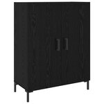 vidaXL Haut Armoire Chêne noir 69 5 x 34 x 180 cm Bois d'ingénierie