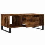 vidaXL Table basse Chêne fumé 90x50x36 5 cm Bois d'ingénierie