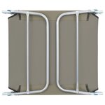 vidaXL Chaises longues pliables lot de 2 Acier et tissu Taupe