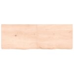 vidaXL Dessus de table 140x50x(2-6) cm bois de chêne massif non traité