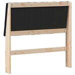 vidaXL Tête de lit capitonnée Noir 100 cm Pin massif
