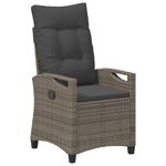 vidaXL Chaise de jardin 2 Pièces Gris et Gris foncé 56 x 60 x 112 cm
