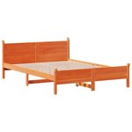 vidaXL Cadre de lit sans matelas cire marron 120x190cm bois pin massif