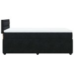 vidaXL Sommier à lattes de lit avec matelas Noir 90x200 cm Velours